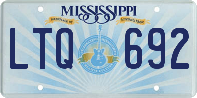 MS license plate LTQ692