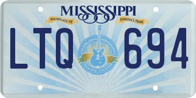 MS license plate LTQ694