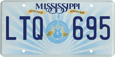 MS license plate LTQ695