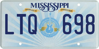 MS license plate LTQ698