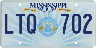 MS license plate LTQ702