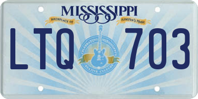 MS license plate LTQ703