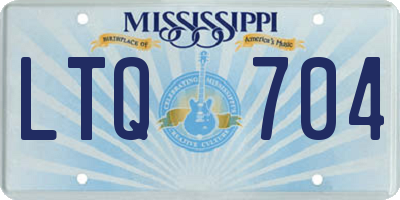 MS license plate LTQ704