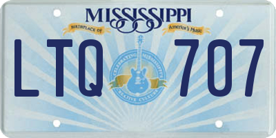 MS license plate LTQ707