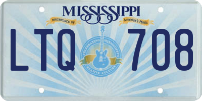 MS license plate LTQ708