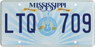 MS license plate LTQ709