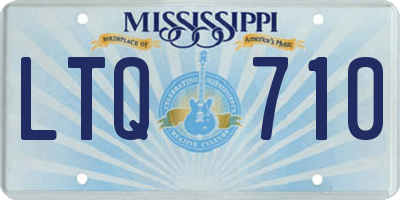 MS license plate LTQ710