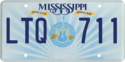 MS license plate LTQ711