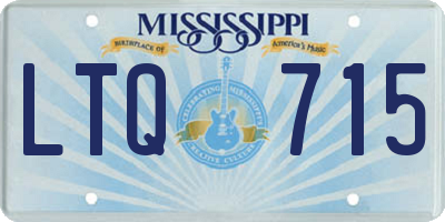 MS license plate LTQ715
