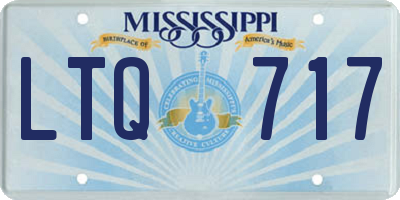 MS license plate LTQ717
