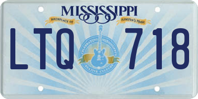 MS license plate LTQ718