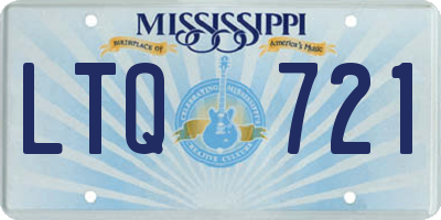 MS license plate LTQ721