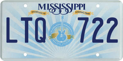 MS license plate LTQ722