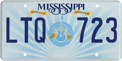 MS license plate LTQ723