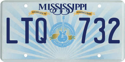 MS license plate LTQ732