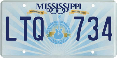MS license plate LTQ734