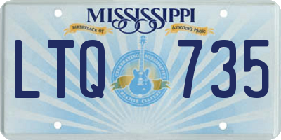 MS license plate LTQ735