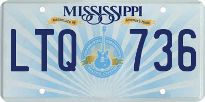 MS license plate LTQ736