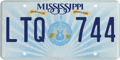 MS license plate LTQ744