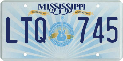 MS license plate LTQ745
