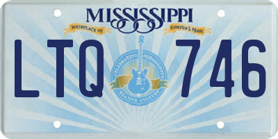 MS license plate LTQ746