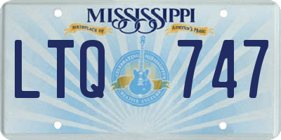 MS license plate LTQ747
