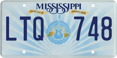 MS license plate LTQ748
