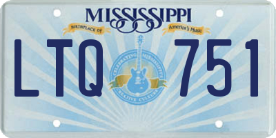 MS license plate LTQ751