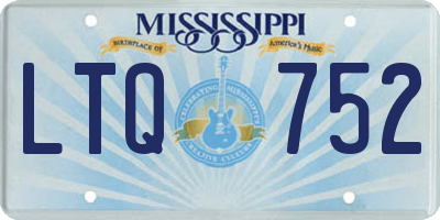 MS license plate LTQ752