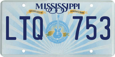 MS license plate LTQ753