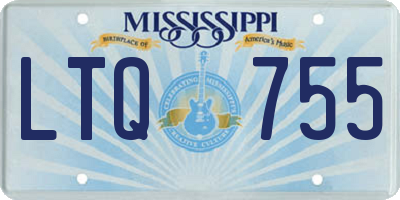 MS license plate LTQ755