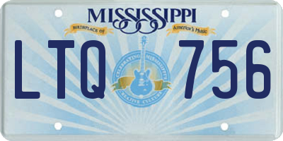 MS license plate LTQ756