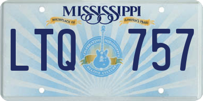 MS license plate LTQ757