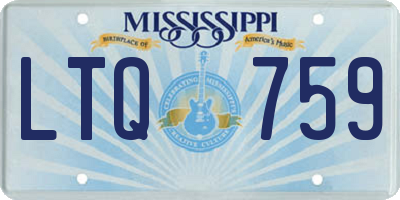 MS license plate LTQ759