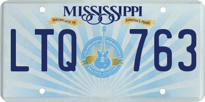 MS license plate LTQ763