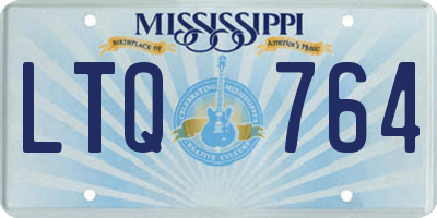 MS license plate LTQ764