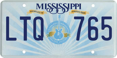MS license plate LTQ765