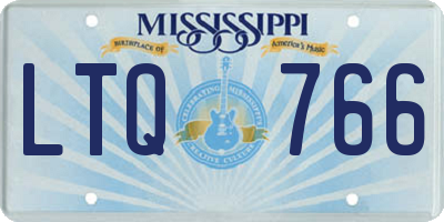 MS license plate LTQ766