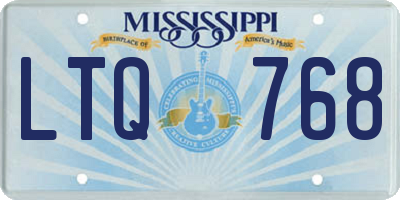 MS license plate LTQ768