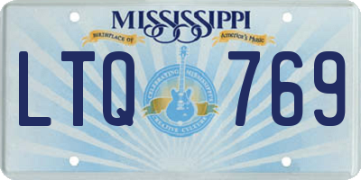 MS license plate LTQ769