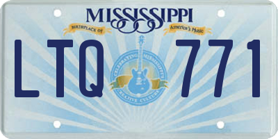 MS license plate LTQ771