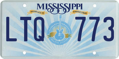 MS license plate LTQ773
