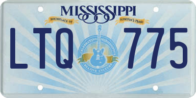 MS license plate LTQ775