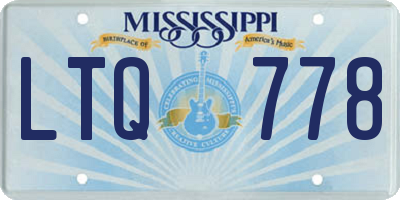 MS license plate LTQ778