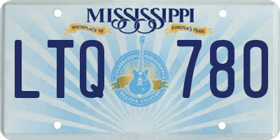 MS license plate LTQ780