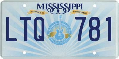 MS license plate LTQ781