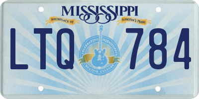 MS license plate LTQ784