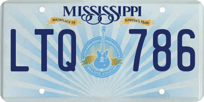 MS license plate LTQ786