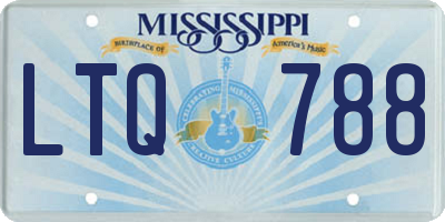 MS license plate LTQ788