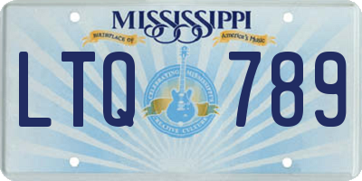 MS license plate LTQ789